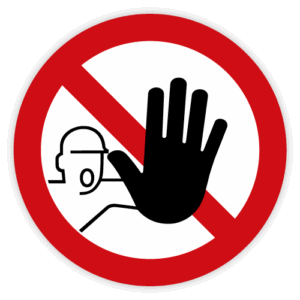 Waarschuwingsstickers - Verboden te openen permanent gevaar | Seton